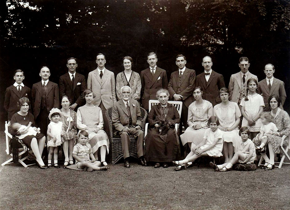 A large family gathering at Chepstow in 1928, the year before Joseph died