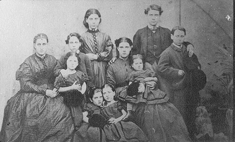 The children of Thomas and Sarah Sargent in about 1867-8. Richard stands on the right, when he was around 13