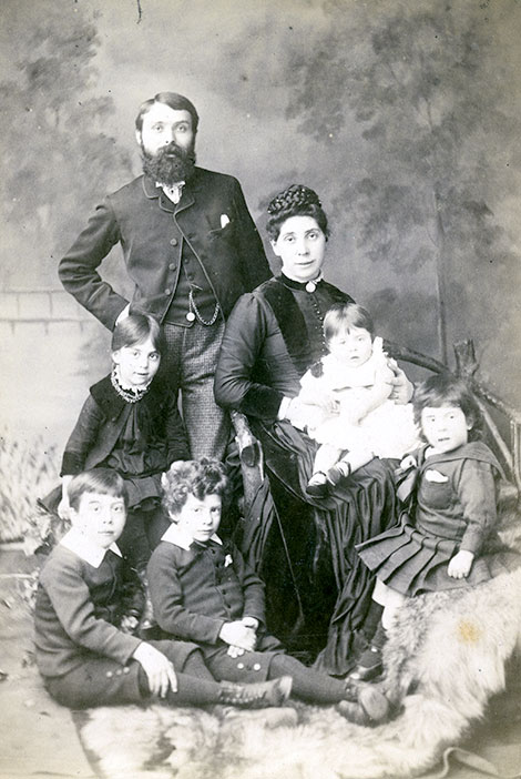 Joseph and Mary as a young couple with their first children