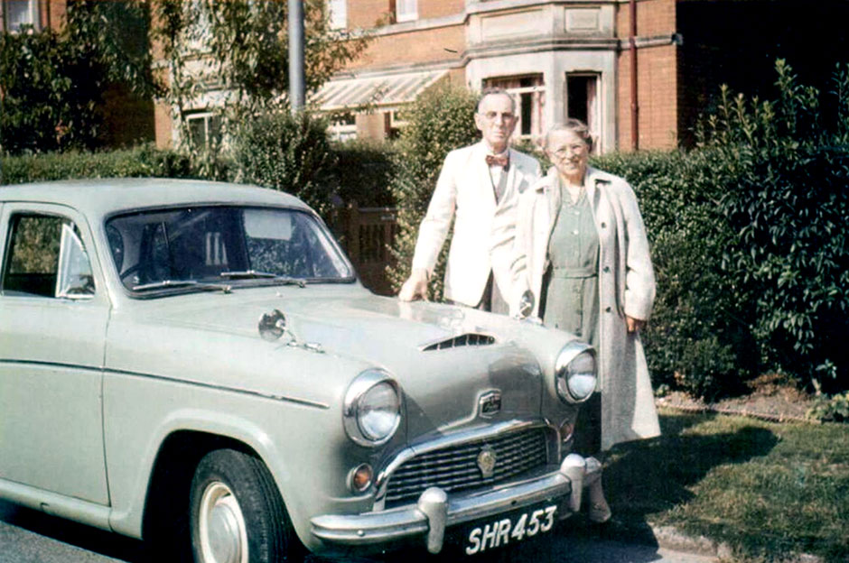 Stewart and Rosalie Child with their car