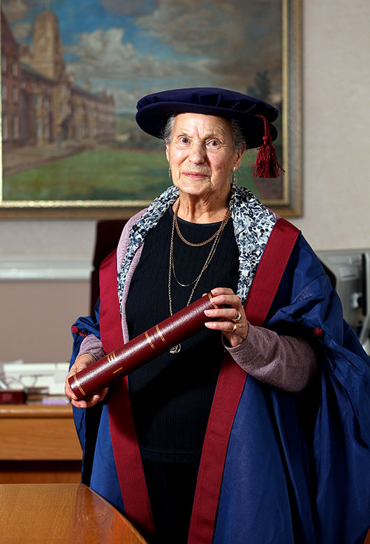 Helen received an Honorary Fellowship from the University in 2010(Photo by courtesy of the University of South Wales)