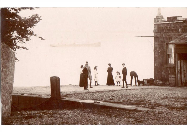 Beachley Ferry ticket office in a 1908 postcard sent to Stewart Child in Scotland