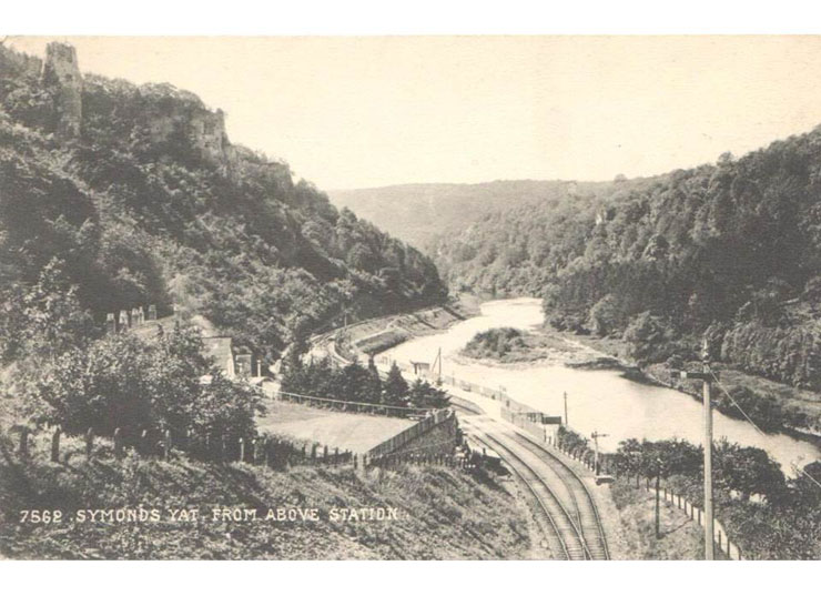 Symonds Yat from the station – a postcard of perhaps the 1920s