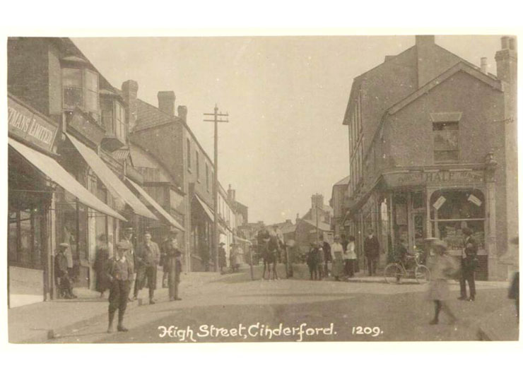 Cinderford High Street – a postcard of perhaps around 1920