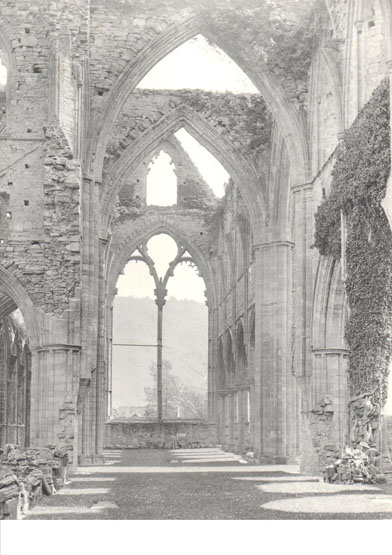 Tintern Abbey – interior view looking east, a large print from perhaps 1900-10