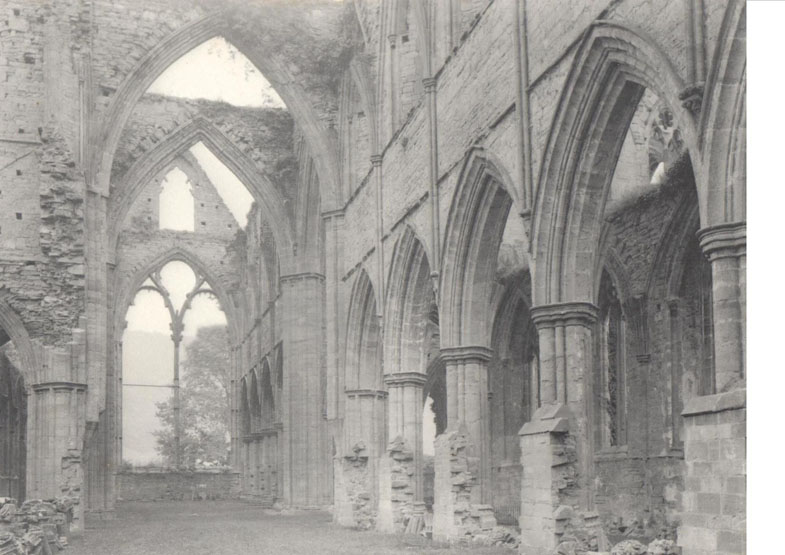 Tinters Abbey – interior view looking east, a large print from perhaps 1900-10