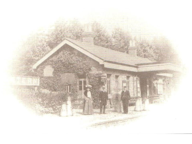 Tintern Station 1905 – reproduced in a later postcard perhaps from the 1970s
