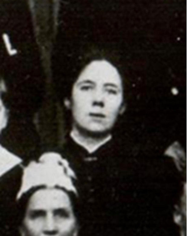 Kate (Kittie) Quinton in a Quinton family group photograph, 1894. 