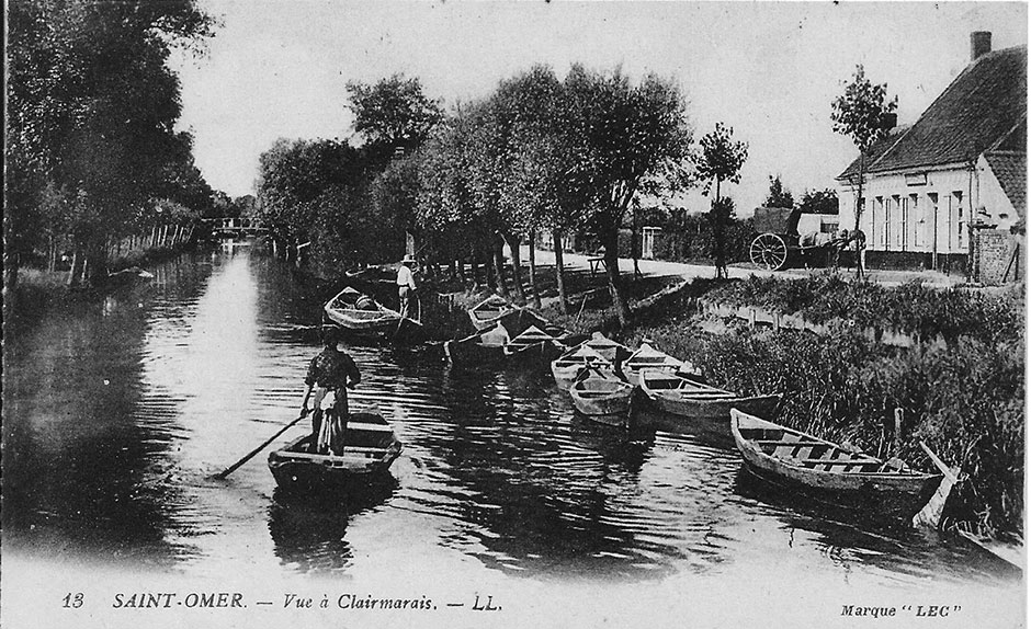 View of Clairmarais with the boats