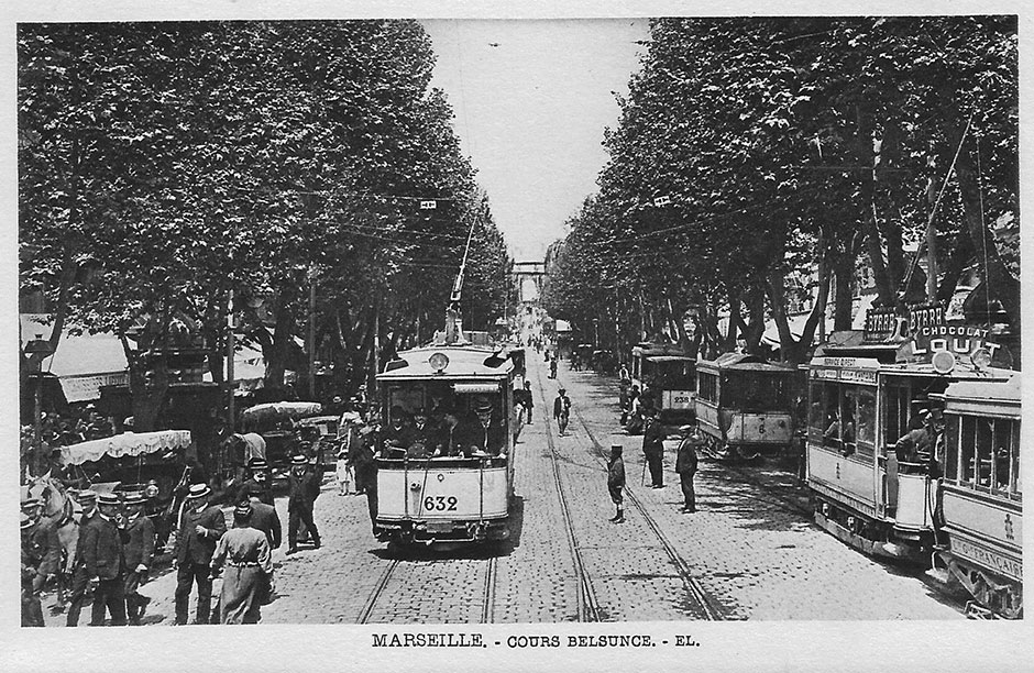 Trams in the Cours Belsunce